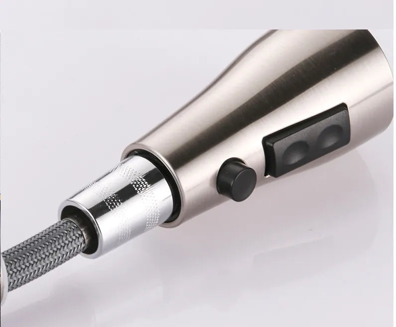 Pull-Out Brushed Copper Kitchen Faucet