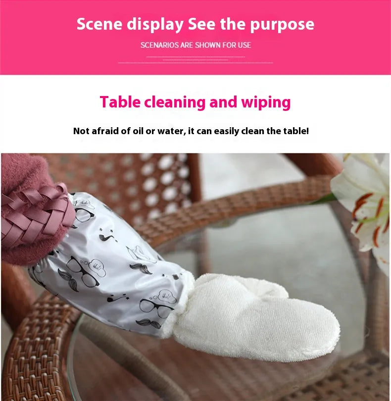 Bamboo Fiber Dishwashing Cleaning Gloves