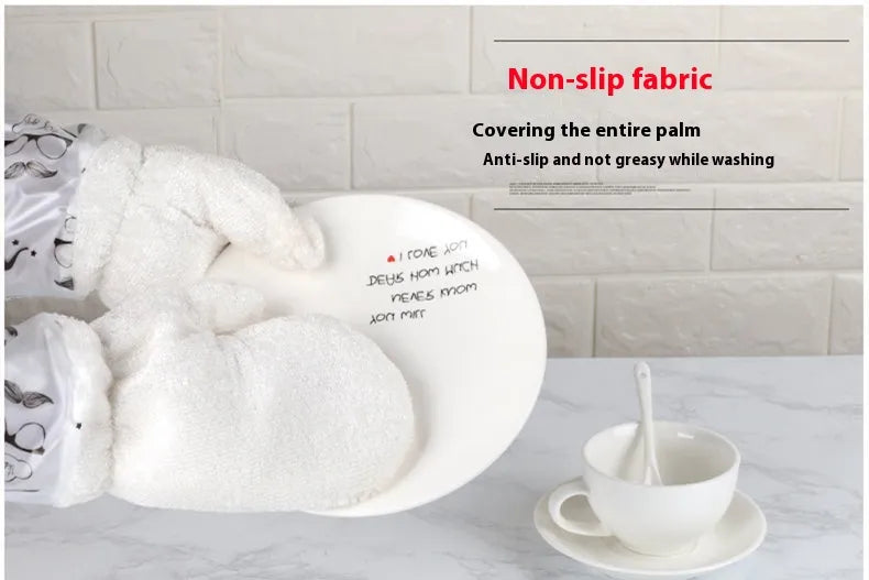 Bamboo Fiber Dishwashing Cleaning Gloves